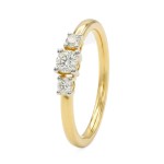 Diamantring - forlovelsesring i gult gull med 0,22 ct W-Si - Bur538279