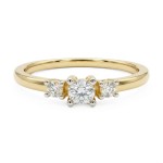 Diamantring - forlovelsesring i gult gull med 0,22 ct W-Si - Bur538279