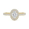 Halo diamantring  med oval diam. 0,40 ct  River (E)-Si1 (+0,13 ct) - VDA181XA040
