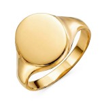 Signetring til herre i gult gull - 56522