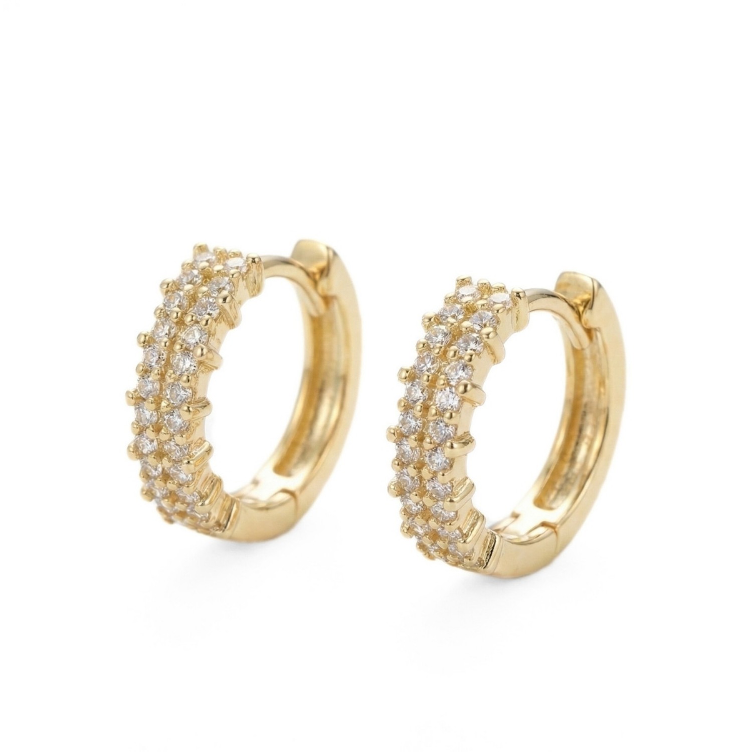 Diamantøredobber i 14 kt gull med 0,27 ct W-Si - BUR738132