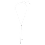 Swarovski smykke Una Angelic Y pendant Round cut, White, Rhodium plated - 5733067