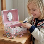 Smykkeskrin Ballerina, hvit/rosa, 150 x 100 x 80 mm - 3965303