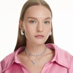Swarovski collier Constella necklace Mixed cuts, Blue, Rhodium plated - 5732255