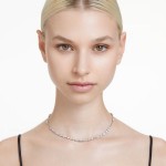 Swarovski collier Mesmera necklace Mixed cuts, Scattered design, White, Rhodium plated - 5676989