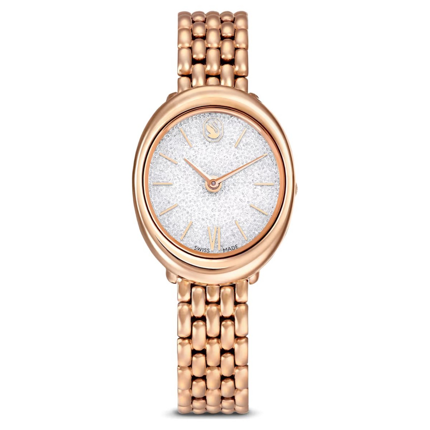 Swarovski klokke Imber oval watch Swiss Made, Metal bracelet, Gold tone, Rose gold-tone finish - 5717532