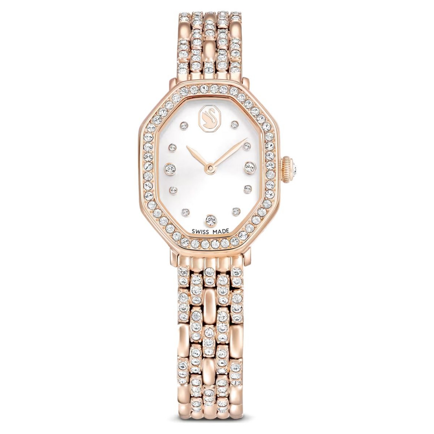 Swarovski klokke Dextera octagon watch Swiss Made, Metal bracelet, Gold tone, Rose gold-tone finish - 5715517