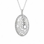 Smykke i lite eggeformet sølv. HILLESTAD - ALIDA217S