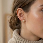 Gulløredobber. Gult gull 14 kt, kulen er 6.85 mm - 47598