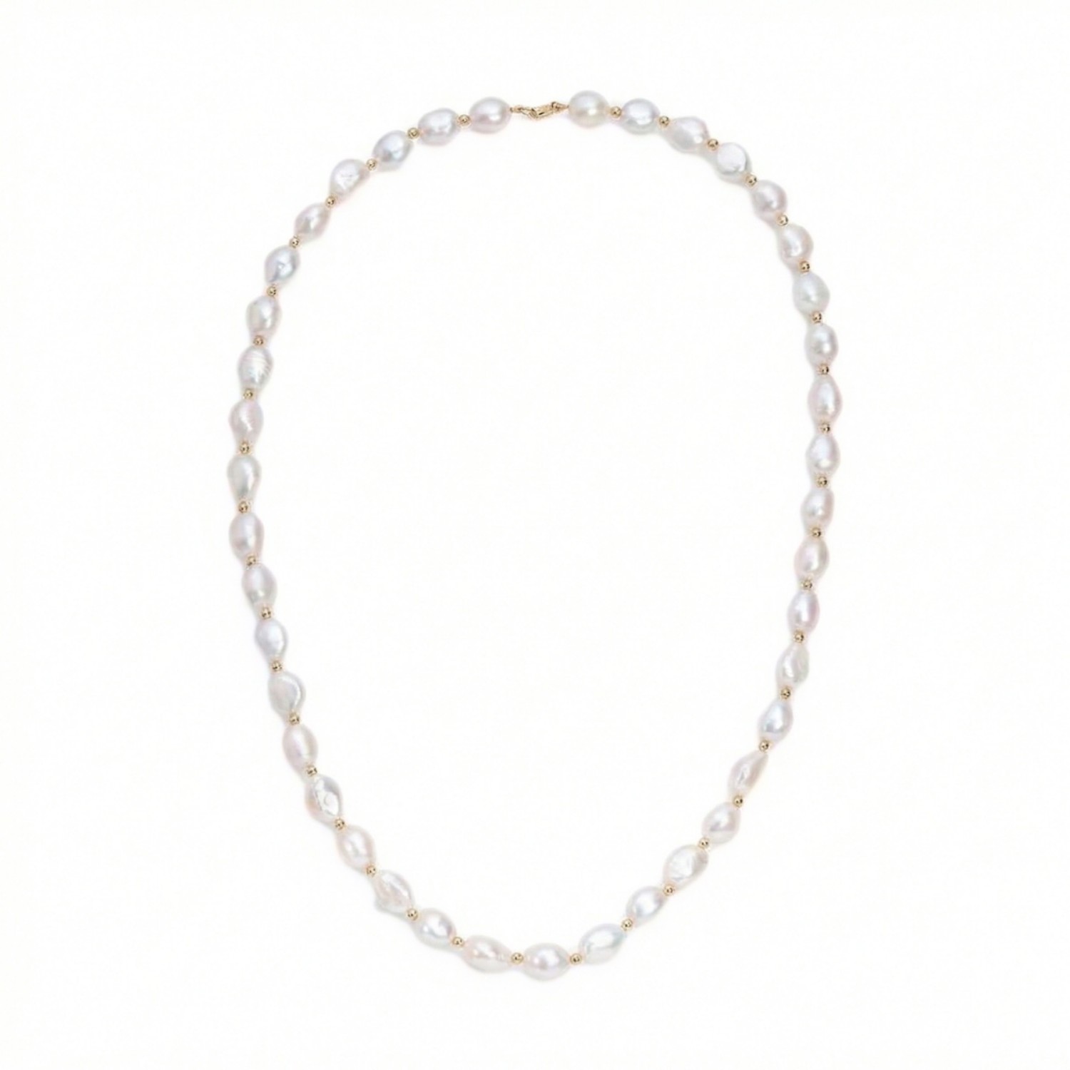 Perlekjede med perler 9,5-10,5 mm FV - 96421