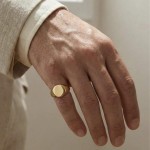 Signet herrering i 14kt gull - coc.500117556