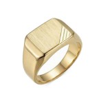 Signetring til herre i gult gull 3,5 mm - 56501