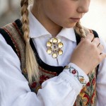 Sølje kvit forgylt - 461500