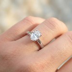 Forlovelsesring i gult gull med oval Lab Grown diamant 0,73 ct River (D) - VS2. Leticia - 18007073LG