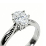Forlovelsesring i gult gull med oval Lab Grown diamant 0,73 ct River (D) - VS2. Leticia - 18007073LG