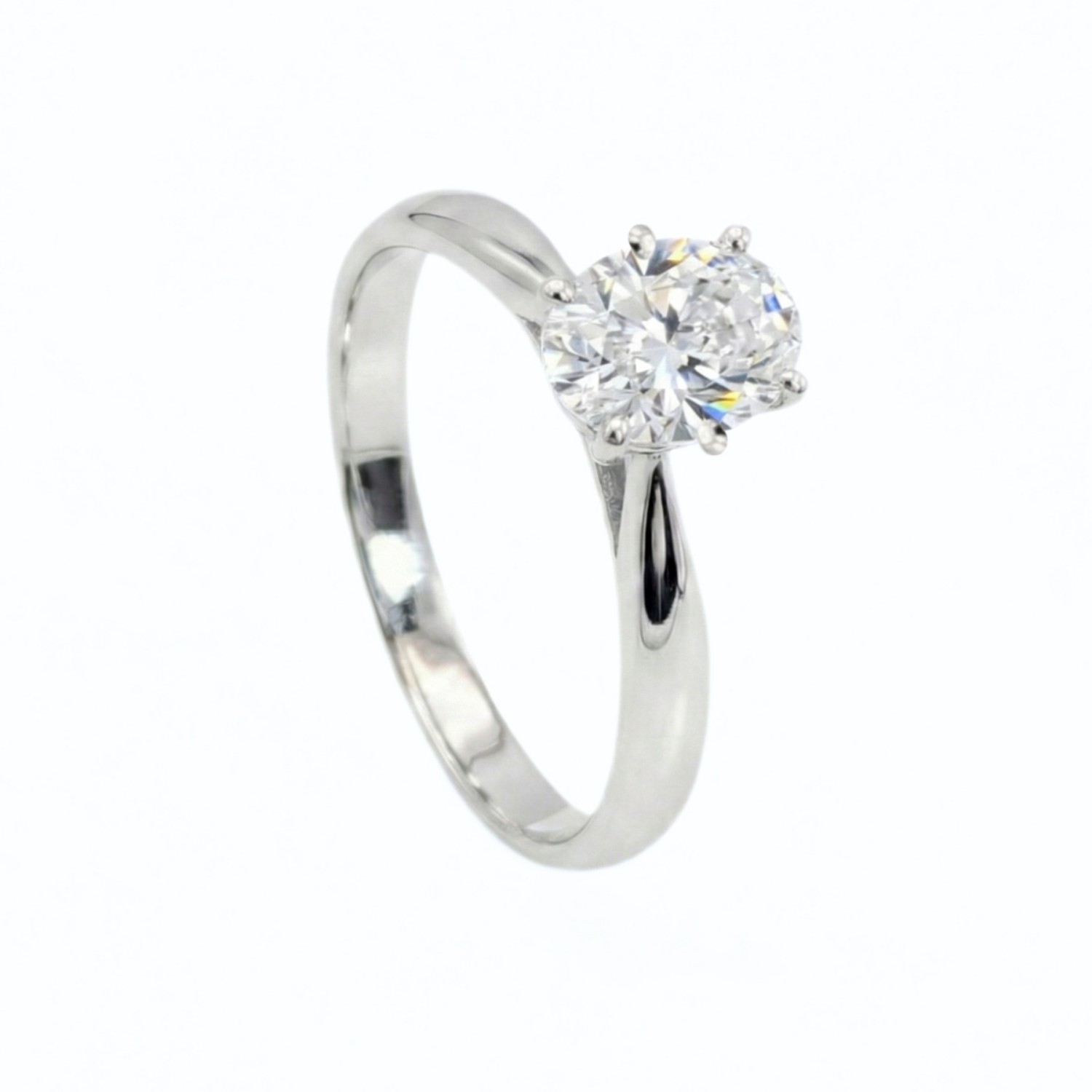 Forlovelsesring i gult gull med oval Lab Grown diamant 0,73 ct River (D) - VS2. Leticia - 18007073LG