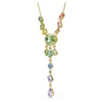 Swarovski collier Gema Y necklace Mixed cuts, Multicolored, Gold-tone plated - 5737451