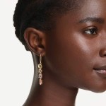 Swarovski øredobber Gema drop earrings Asymmetrical design, Mixed cuts, Pink, Gold-tone plated - 5737454