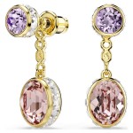 Swarovski øredobber Chroma drop earrings Mixed cuts, Multicolored, Gold-tone plated - 5738478