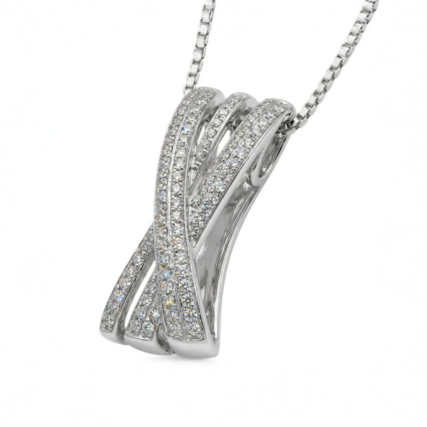 Diamantsmykke i 14 kt gull med diamanter 0,26 ct W-SI - 10250026