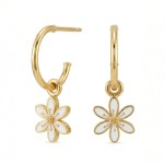 Ørepynt i forgylt sølv hvitveis. LIV - 700403