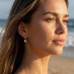 Ørepynt i forgylt sølv Sommerfugl hvit. LIV - 700803