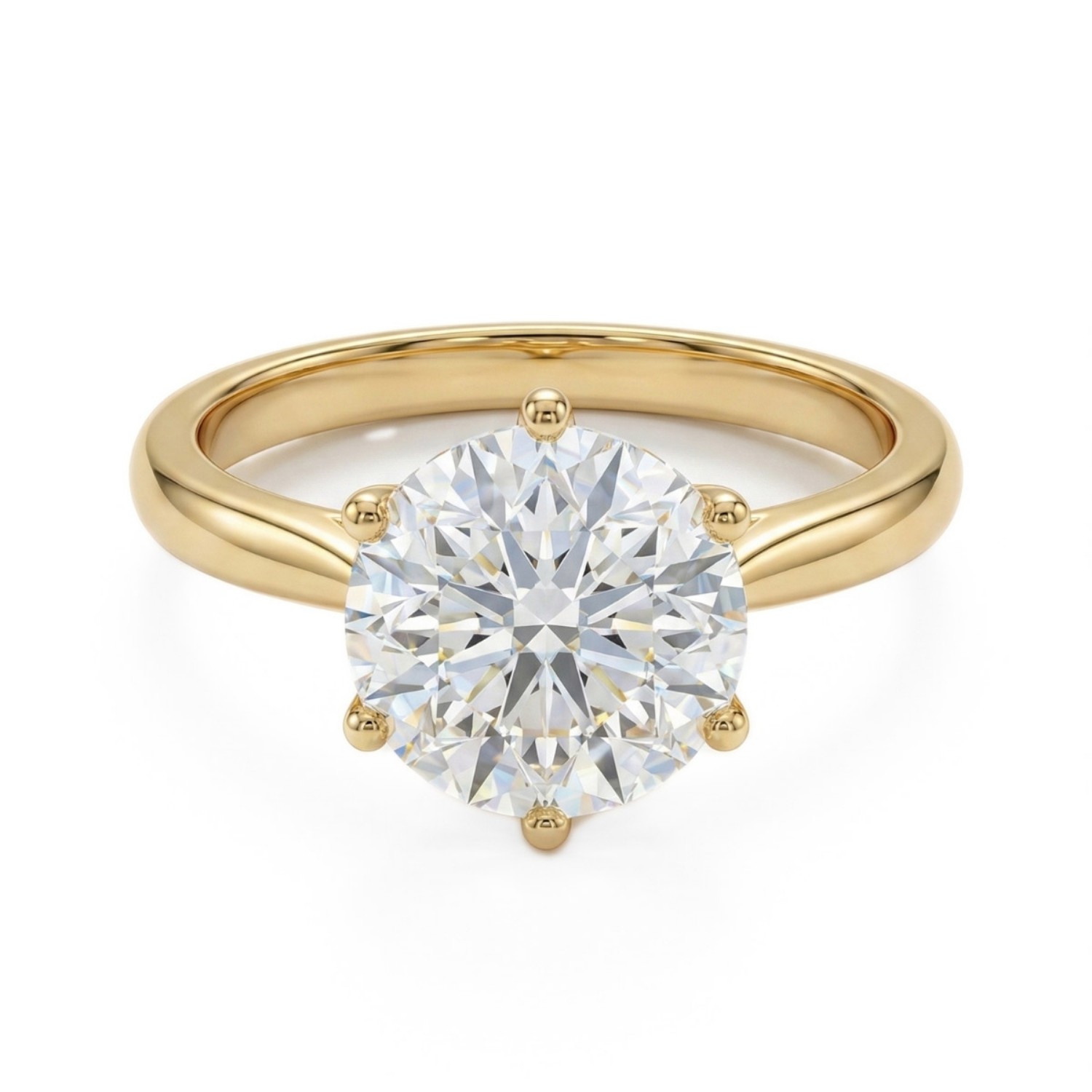 Forlovelsesring med lab grown diamant 2,0 ct River (D/E) VS1 3xExcellent i gult gull - 18007200LG-gg