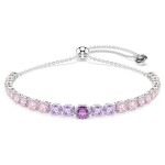 Swarovski armbånd Matrix bracelet Gradient of round cuts, Multicolored, Rhodium plated - 5751197