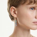 Swarovski øredobber Gema drop earrings Asymmetrical design, Mixed cuts, Multicolored, Gold-tone plated - 5747917