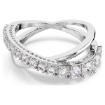 Swarovski Hyperbola ring Mixed cuts, White, Silver-tone finish - 5714952