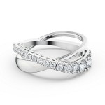 Swarovski Hyperbola ring Mixed cuts, White, Silver-tone finish - 5714952