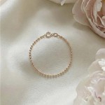 Fasettert kulearmbånd i 18 kt gull, 18 cm - 01 -PLS150-18