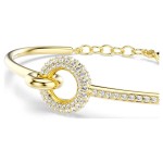 Swarovski armbånd Dextera bangle Round cut, White, Gold-tone plated - 5743568