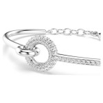 Swarovski armbånd Dextera bangle Round cut, White, Rhodium plated - 5743569