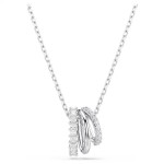 Swarovski smykke Hyperbola pendant Round cut, White, Rhodium plated - 5737064