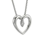 Diamantsmykke i hvitt gull 7,5x8,5mm- 6482993