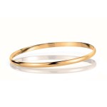 Armbånd gull. Classic armring buet profil, gult gull 14 kt, 4 mm - 01GU4065