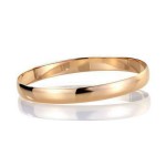 Armbånd gull. Classic armring buet profil, gult gull 14 kt, 8 mm - 01GU8065