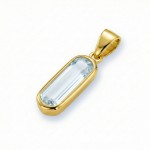 Gullanheng med sky blue kvarts (halvedelsten) - 52841