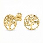 Smykkesett i forgylt sølv med zirkonia - 69529