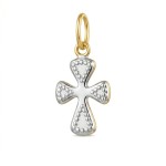 Kors i gult gull 14kt/585 - 42914