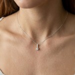 Diamantøredobber i gull med 0,16 ct W-Si - 165549