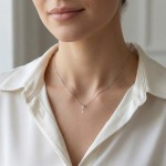 Gullsmykke med zirkonia - 292370