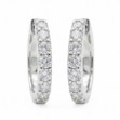 Diamantøredobber i gull med 1 ct W-Si -BUR735909