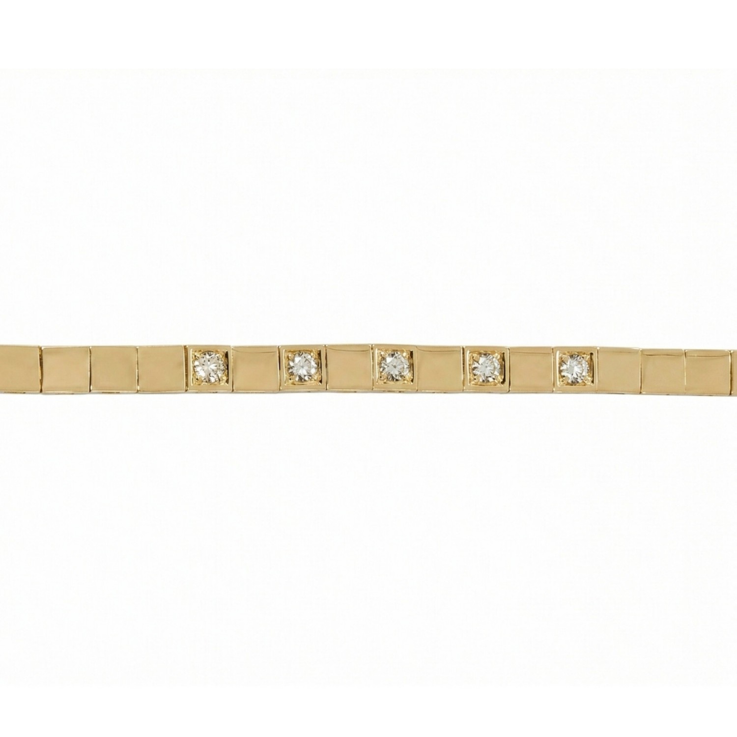 Gullarmbånd i 14kt med 5x0,07 ct TW-Si - coc9000026