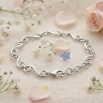 Sølv armbånd med mønster, 19 cm/6mm - 20326coc