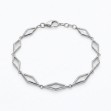 Sølv armbånd med romber, 20 cm/6mm - 20325coc
