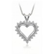 Diamanthjerte i hvitt gull 14 karat med 0,35 ct W-Si - 26463Diamanthjerte i hvitt gull 14 karat med 0,35 ct W-Si - 26463