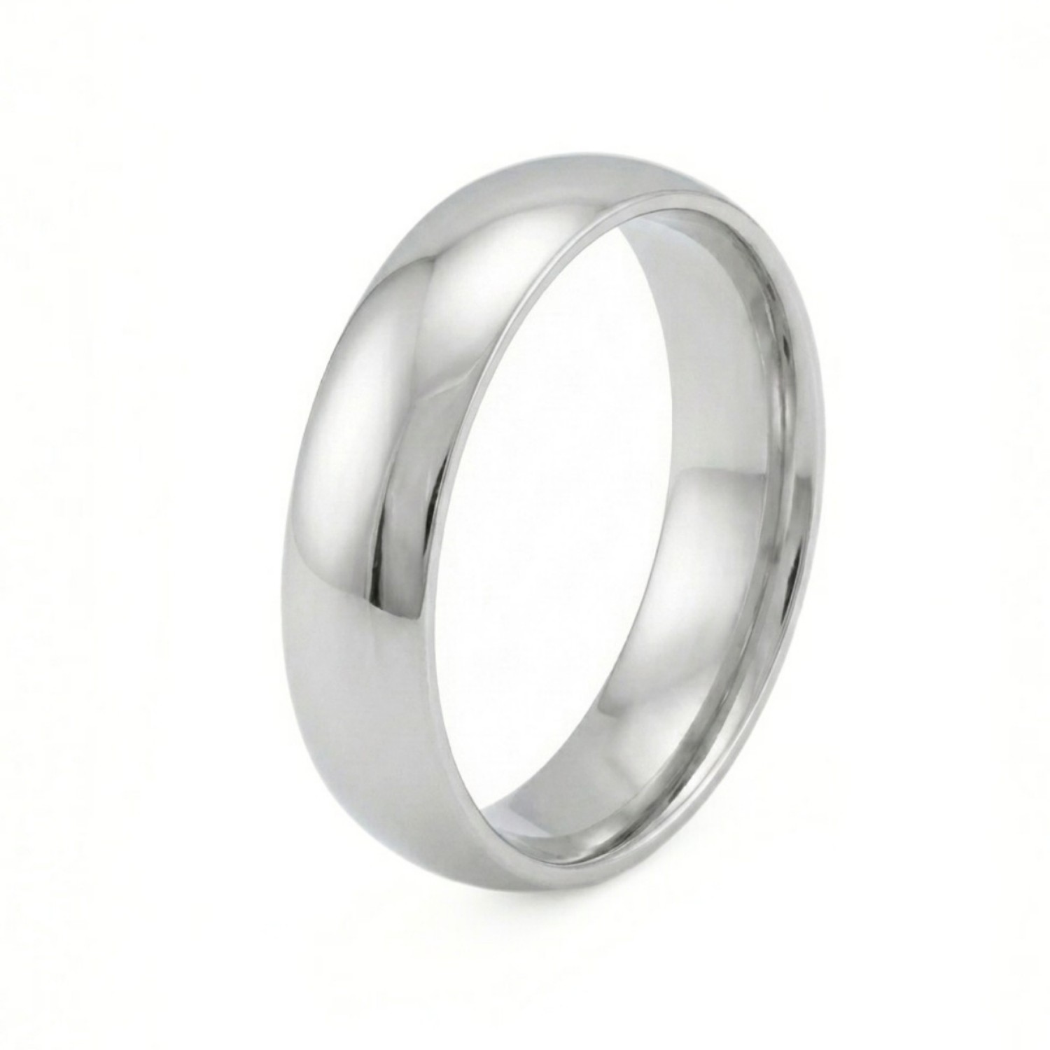 Giftering i platina 950, 5 mm. RUBIN modell 167 - 1050