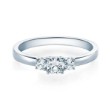 Diamantring - forlovelsesring Leda med Lab Grown diamant 0,70 ct River-VS i hvitt gull - Ru-11070LG